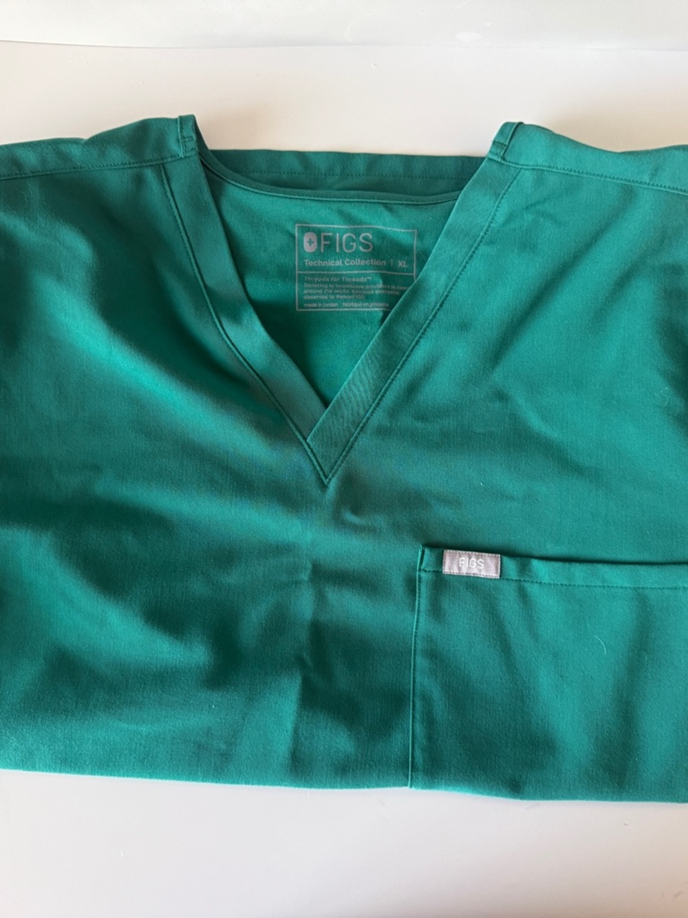 FIGS Hunter Green Catarina Scrub Top XL